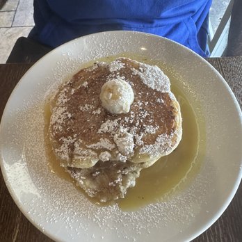 Jealous Fork - Banana Walnut Pancakes with smoked maple syrup. - Pancakes Near Me - Miami, Florida Jealous Fork - Banana Walnut Pancakes with smoked maple syrup. - Pancakes Near Me - Miami, Florida