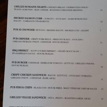Pub Thirty Two - Lunch menu. - Gastropubs Near Me - Mission Viejo, California Pub Thirty Two - Lunch menu. - Gastropubs Near Me - Mission Viejo, California
