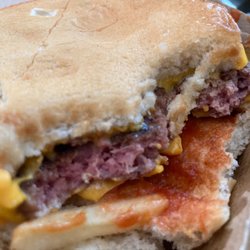 Raw hamburger...!