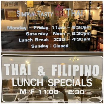 Simply Tasty Thai - Business Hours and Lunch Hour Specials - Seafood Near Me - Jacksonville, Florida Simply Tasty Thai - Business Hours and Lunch Hour Specials - Seafood Near Me - Jacksonville, Florida