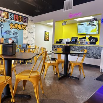 Hynson's Classic Burgers - the interior of the restaurant - Burgers Near Me - Harrah, Oklahoma Hynson's Classic Burgers - the interior of the restaurant - Burgers Near Me - Harrah, Oklahoma