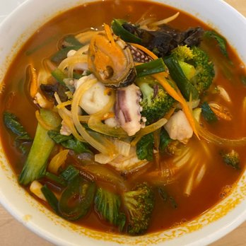 Cana Korean Restaurant - Spicy Seafood Noodle Soup - Korean Near Me - Chicopee, Massachusetts