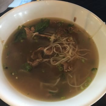 PhoXpress - Deluxe bowl of pho (husband already devoured it before pic was taken) - Vietnamese Near Me - Grapevine, Texas