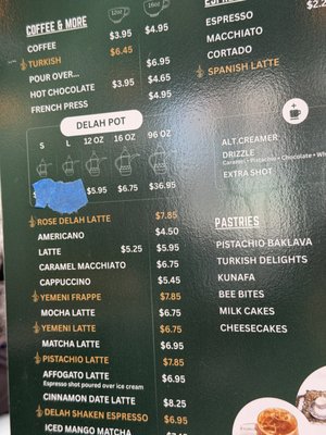 Menu photo 2 Delah Coffee San Francisco, CA Menu photo 2 Delah Coffee San Francisco, CA
