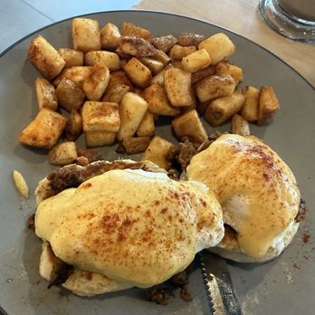 Whisk & Grind - Chorizo and cheddar benny - Breakfast & Brunch Near Me - Cocoa Beach, Florida