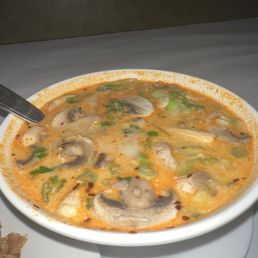 Tom kha soup is super fresh and highly recommended. All veggies, meat optional. If you like spice, level three is perfect.