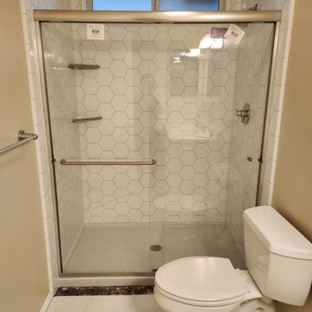 Shugarman's Bath - The finished product. Luckily, we were already planning to replace the tile flooring. - General Contractors Near Me - San Diego, California