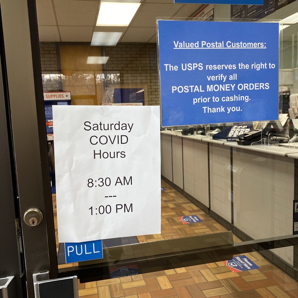 US Post Office - New Saturday hours thanks to Covid-19 - Post Offices Near Me - Holmdel, New Jersey US Post Office - New Saturday hours thanks to Covid-19 - Post Offices Near Me - Holmdel, New Jersey