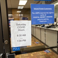 US Post Office - New Saturday hours thanks to Covid-19