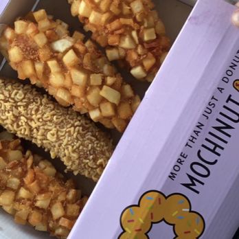 Mochinut - Potato Mozzarella with hotdog  & Crispy Ramen Noodle Hotdog - Hot Dogs Near Me - Cerritos, California