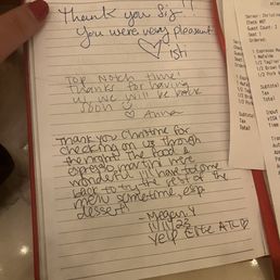 My note in the guest book