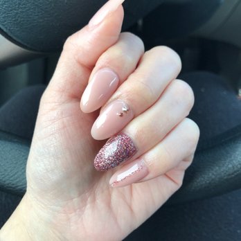 Be My Nails - Almond shaped round nails inspired by Pinterest and nail job done by Amy! Thank you so much! - Nail Salons Near Me - Milpitas, California