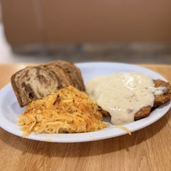 Hacker's Grill - Chicken fried steak breakfast plate (no eggs)