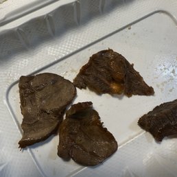 Braised beef over rice examples, sliced, not good quality, the kind of beef you find in soups. Braised beef over rice examples, sliced, not good quality, the kind of beef you find in soups.