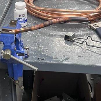Fortis College - Soldering a copper line in class for the 1st time. Great experience my instructor was there all the way. - Colleges & Universities Near Me - Columbia, South Carolina