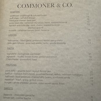 Commoner & Co - New menu as of 8/2/24 - Cocktail Bars Near Me - Tucson, Arizona Commoner & Co - New menu as of 8/2/24 - Cocktail Bars Near Me - Tucson, Arizona