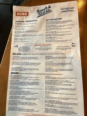 Menu photo 2 Rough & Tumble Pub Seattle, WA