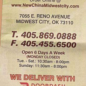 New China - Menu front - Chinese Near Me - Oklahoma City, Oklahoma New China - Menu front - Chinese Near Me - Oklahoma City, Oklahoma
