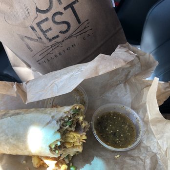 Our Nest - burrito w/ eggshells - Breakfast & Brunch Near Me - Fullerton, California