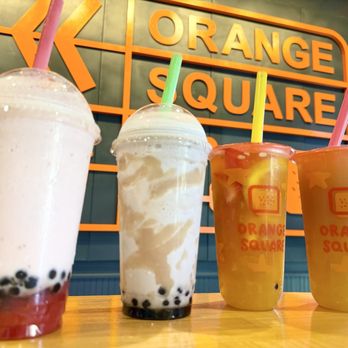 Orange Square - A46 Strawberry snow - add boba, A49 taro snow, A13 Fruit Tea, A31 Starry Sky Soda - Asian Fusion Near Me - Milpitas, California Orange Square - A46 Strawberry snow - add boba, A49 taro snow, A13 Fruit Tea, A31 Starry Sky Soda - Asian Fusion Near Me - Milpitas, California