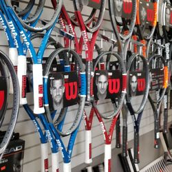 Player's Racquet Shop - Many sticks to choose from.