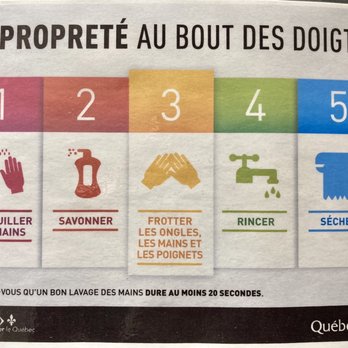 Juliette & Chocolat - Guide to hand washing posted in restroom - Desserts Near Me - Brossard, Quebec Juliette & Chocolat - Guide to hand washing posted in restroom - Desserts Near Me - Brossard, Quebec