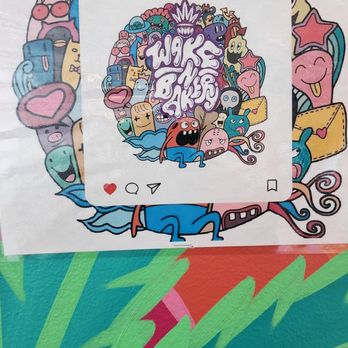 Wake-n-Bakery - ows a sticker with graffiti on it - Cannabis Dispensaries Near Me - Chicago, Illinois