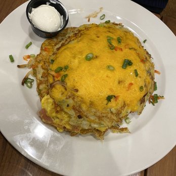 Brunch Cafe-Niles - Stuffed Potato Pancakes $10 January 2020 - Breakfast & Brunch Near Me - Niles, Illinois