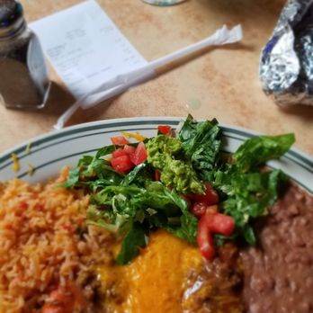 Chacho's - Cheese enchiladas rice and beans. It was just ok. - Mexican Near Me - Houston, Texas Chacho's - Cheese enchiladas rice and beans. It was just ok. - Mexican Near Me - Houston, Texas