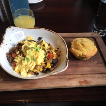 River Roast - Delicious pork belly hash with fluffy scrambled eggs on top! - American Near Me - Chicago, Illinois River Roast - Delicious pork belly hash with fluffy scrambled eggs on top! - American Near Me - Chicago, Illinois