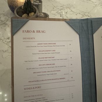 Faro & Brag - Menu - New American Near Me - Scottsdale, Arizona Faro & Brag - Menu - New American Near Me - Scottsdale, Arizona