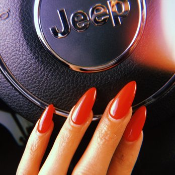 Lola Nails Bar - Red almond shaped nails by Kathrine!!! - Nail Salons Near Me - Downey, California Lola Nails Bar - Red almond shaped nails by Kathrine!!! - Nail Salons Near Me - Downey, California
