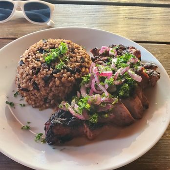 Singular - Ribeye with rice & beans - Italian Near Me - San Juan, Puerto Rico
