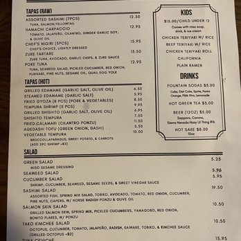 Zoku - Menu - March 2022 - Sushi Bars Near Me - Tracy, California Zoku - Menu - March 2022 - Sushi Bars Near Me - Tracy, California