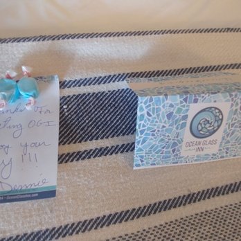 Ocean Glass Inn - Welcome note with taffy. - Hotels Near Me - Rehoboth Beach, Delaware Ocean Glass Inn - Welcome note with taffy. - Hotels Near Me - Rehoboth Beach, Delaware