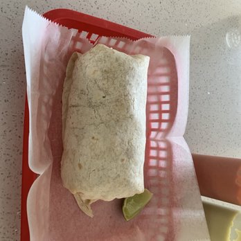 Taco Hut - Chicken burrito-- rice, beans, chicken, cilantro - Mexican Near Me - Mableton, Georgia