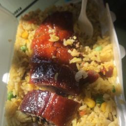 BBQ duck on their special fried rice (don't know the real name) pic does not do it justice!!