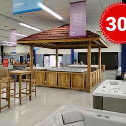 Gazebos and spas and furniture, oh my! All inventory is 30% off in July! https://spasbythebay.com