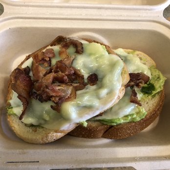 Avocado Toast - No. 16 on the menu, with bacon - Juice Bars & Smoothies Near Me - San Mateo, California