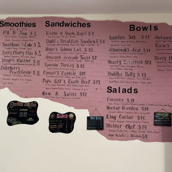 Reese's Delectables & Nourishments - Menu Wall!!! - Juice Bars & Smoothies Near Me - Marion, North Carolina