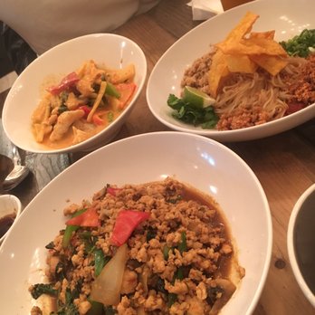 Thailand Modern Eatery - Red curry. Dried noodle with fried wonton Gar pow - Thai Near Me - Providence, Rhode Island Thailand Modern Eatery - Red curry. Dried noodle with fried wonton Gar pow - Thai Near Me - Providence, Rhode Island