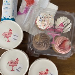 a variety of cupcakes