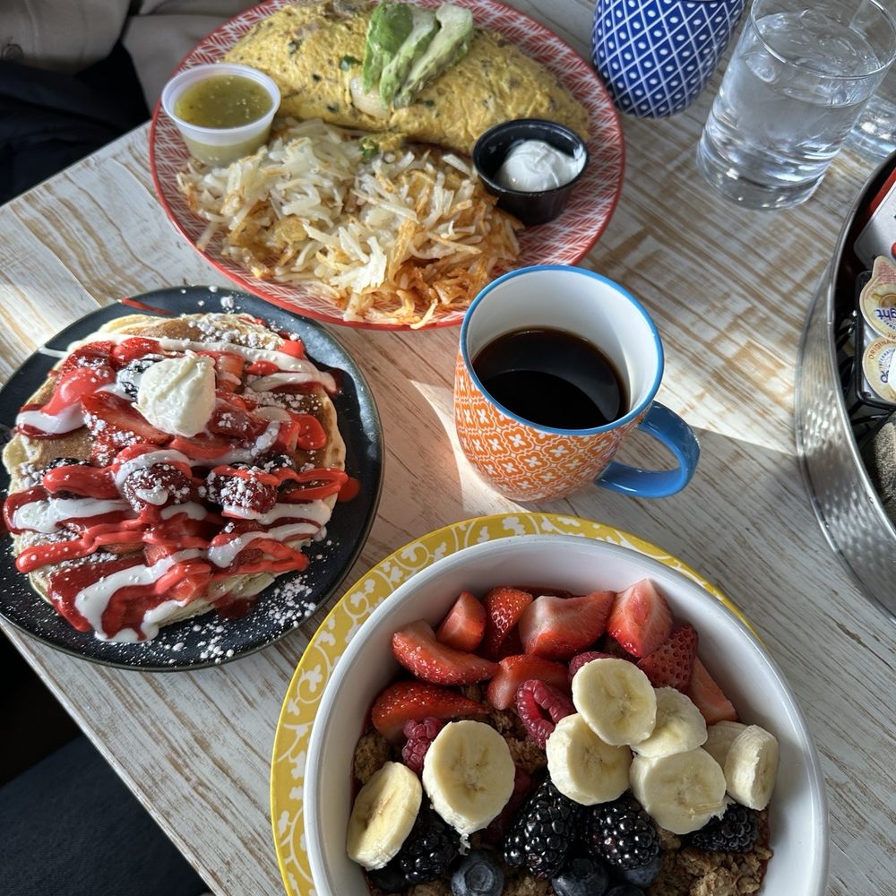 Honey Berry Pancakes and Cafe - The spread - Waffles Near Me - Aurora, Illinois