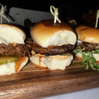 Higher Ground - Slider Trio (steak, beef, chicken) - Tapas/Small Plates Near Me - Austin, Texas Higher Ground - Slider Trio (steak, beef, chicken) - Tapas/Small Plates Near Me - Austin, Texas