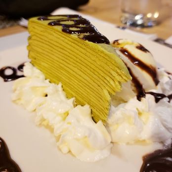 District Kitchen - The Green Tea Crepe Cake Was good but not amazing. - Chinese Near Me - Malden, Massachusetts