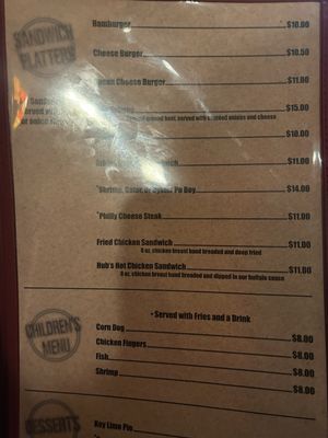 Menu photo 2 Hub's Restaurant Hickman, KY Menu photo 2 Hub's Restaurant Hickman, KY