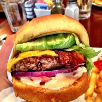 Russell's - Bacon Cheeseburger: $9 - American Near Me - Pasadena, California