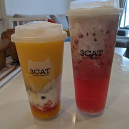 Mango Sweet Dew (left), Cheese Strawberry (right)