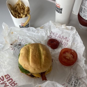 Smashburger - Double Bacon Smash Burger Regular Smash Fries - Burgers Near Me - Westminster, Colorado
