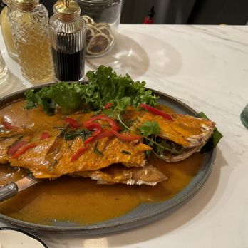 Prode - Red snapper in a Chu Chee sauce - Thai Near Me - Little Neck, New York Prode - Red snapper in a Chu Chee sauce - Thai Near Me - Little Neck, New York